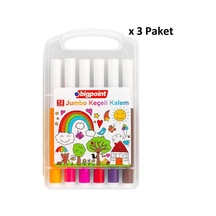 Bigpoint Jumbo Keçeli Kalem 12'li Set Plastik Kutulu X 3 Paket