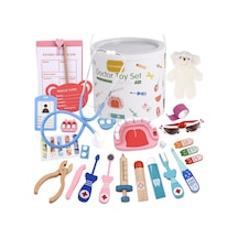 Hallow Çocuklar Gerçekçi Diş Hekimi Doktor Seti Stetoskop Çok Renkli