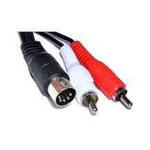 5 Pin Din To 2 Rca Kablo 1.5 Mt