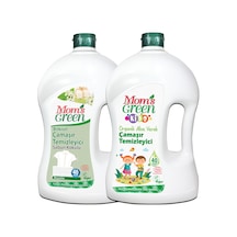 Mom's Green Çocuk Organik Çamaşır Temizleyici + Beyazlar için Bitkisel Çamaşır Temizleyici Sabun Kokulu 2 x 1500 ML