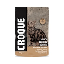 2 Adet Croque Pouch Somon Etli Yetişkin Kedi Maması 85 Gr