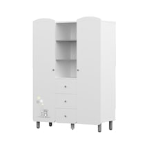 Meltem Kids Sweet Two Bear Bebek Ve Çocuk Odası Raflı İki Kapılı Dolap Two Bear