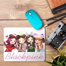 Black Pink Karakterler Baskılı Mousepad Mouse Pad