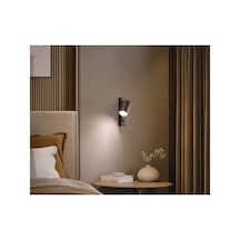 Mylights Kahverengi Ve Siyah Metal Aç-kapa Anahtarlı Yatak Başı Led Aplik Gu10 Tasarruflu Led Ampu Siyah