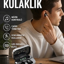 Dokunmatik Kontrollü Led Ekranlı Kablosuz Kulak İçi Bluetooth Kulaklık 00