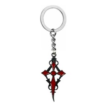 Kırmızı Sacina Gotik Haç Figürlü Unisex Anahtarlık Zamak Metal Dayanıklı Ve Şık Çanta Süsü