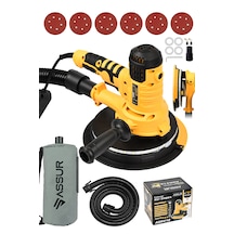 Assur ASR418-02-52 850 W Ledli Toz Emmeli Zımpara Makinesi Sarı