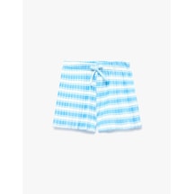 Koton Shorts Mavi Çizgili 6skg40205ak
