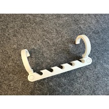 Bezos 3d Baskı Katlanabilir Sihirli Askı Genişletici Dolap Yer Kazandıran Kancalı Askı Düzenleyici Beyaz Bzstk