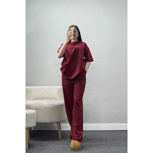 Modi Oversize İki İplik Wortex Takım Bordo - 80303.1878. Açık Bordo