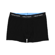 Cielo Venti Night Collection 2'li Organik Pamuk Erkek Boxer Siyah - Bordo