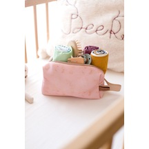 Kirli Temiz Islak Organizer Solid P.pembe Bebek Çocuk Kıyafet Çamaşır Anne Makyaj Alezli Çanta