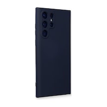 Samsung Galaxy Uyumlu   S23 Ultra Kılıf Nano İçi Kadife Silikon - Lacivert