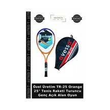 Özel Üretim Tr-25 Orange 25" Tenis Raketi Turuncu Genç Açık Alan Oyun