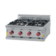 Karacasan Endüstriyel 80 Cm 700 Seri Set Üstü 4 Gözlü Doğalgazlı Ocak