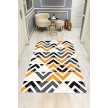 Modern Desenli Dijital Baskı Kaymaz Taban Halı H0141 Renkli