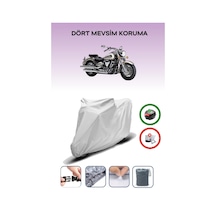 Gri Arka Çanta Uyumlu Yamaha Wild Star Xv 1600 Uyumlu Motosiklet Brandası Motor Örtüsü