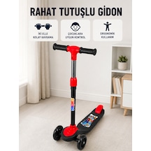 Kız Ve Erkek Çocuk Scooterı 3 Tekerlekli Dengeli Ve Kolay Kullanımlı Skuter - Lisinya Kırmızı