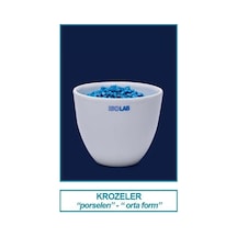 İSOLAB 038.14.M82 kroze - porselen - orta form - çap 82 mm (6 ade