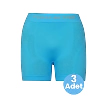 Uniquetrenders Erkek Dikişsiz/seamless Nefes Alabilen Boxer 3 Adet Mavi