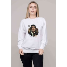 Peaky Bılnders Baskılı Beyaz Kadın Sweatshirt (528305058)
