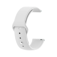 Caseonn Garmin Forerunner 245 Music Kordon Esnek Spor Silikon Kayış Beyaz