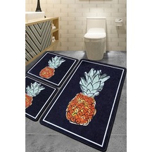 Chilai Home Pinya 3'lü Set Banyo Halısı Djt Renkli