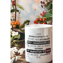 Kafam Kaldırmıyo-yazı Baskılı Eğlenceli Komik Hediyelik Beyaz Kupa Bardak Beyaz-model2