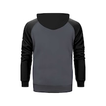 Benediction Red Gri Renk Reglan Kol Sweatshirt Gri