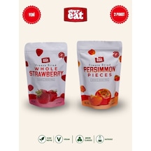 Evereat Çilek-hurma Freeze Dry Meyve Cipsi 2'li Paket Doğal Sağlıklı Atıştırmalık 1 Adet