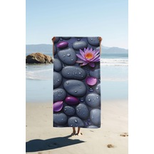 Dijital Baskı Plaj Deniz Havlusu Modern Desenli Peştamal 80x160 Cm Hvl0059 Renkli