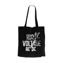 Ac Dc High Voltage Siyah Kanvas Bez Çanta Siyah