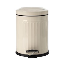 Mudo Home 5lt Pedallı Vıntage Çöp Kovası Krem