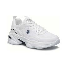 U.S. Polo Assn. Bob Beyaz Laci Kadın Sneaker Spor Ayakkabı V3-Beyaz-Lacivert Beyaz - Lacivert