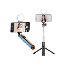 Led Işıklı Kumandalı Selfie Çubuğu Tripod 113 Cm Uzayabilir, 360 Döner Başlık, Paslanmaz Çelik Gövde, And Genel
