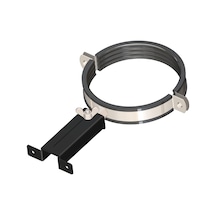 Boru Askısı / Çap: 13 Cm, Boy: 10 20 Cm / Mat Siyah Boyalı / Baba's Stove