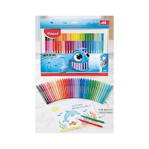 Keçeli Kalem 48 Renk 1 Paket Maped 48 Li Keçeli Kalem Canlı Ve Parlak Renkler Ocean Color Peps Yıkanabilir