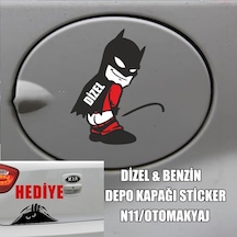 Citroen Depo Kapağı Sticker Batman Benzin Dizel