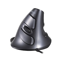Delux M618 6 Tuşlu Dikey El Faresi Ergonomik Kablolu Fare, Kablo Uzunluğu: 1.5m Siyah Diğer - Black Diğer