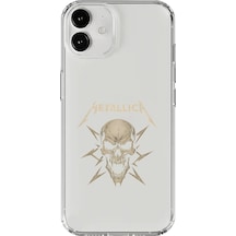 Apple Uyumlu iPhone 12 Şeffaf Kılıf Metallica Tasarımlı