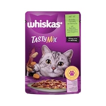 2As Whiskas Pouch Tastymix Sos İçinde Kuzulu Tavuklu Ve Havuçlu Yetişkin Kedi Konservesi 85 Gr 12 Gri