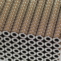 10 Adet Çap 8Mm X D.Çapı 4Mm X Kalınlık 4Mm Neodyum Mıknatıs N11.2417