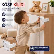 Çok Amaçlı Yapışkanlı Çocuk Güvenlik Kilidi - Delmesiz Dolap Çekmece Kilidi 1 Adet Çok Renkli