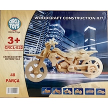 3D Ahşap Puzzle - Motosiklet