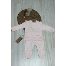 Caramell Barbosa Kız Bebek 2'li Premium Kalite Kalpli Romantik Takım Pembe
