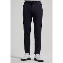 İmza Koyu Lacivert Esnek Yandan Cepli Casual Slim Fit Jogger Pantolon 1003250118 Koyu Lacivert