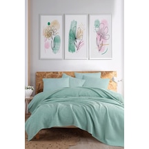 Eponj Home Ecocel Pike Örtü Çift Kişilik 200x230cm Karde Mint Yeşili Mint Yeşili