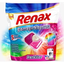 Renax Çamaşır Kapsülü 30 Yıkama 5 Faktör Renkliler