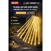 Yılbaşı Led Işık Gün Işığı Meteor Led 10 Adet Set 50cm Ip65 Dış Mekan Gün Işığı