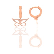 Gümüş Sonsuza Dek Kanatlarımın Altında Küpe Gümüş